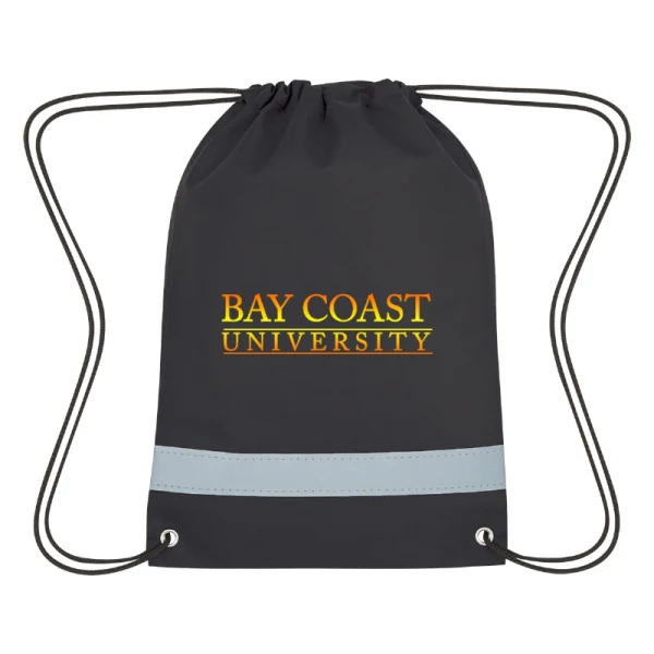 Lil' Bit Reflective Non-Woven Drawstring Bag