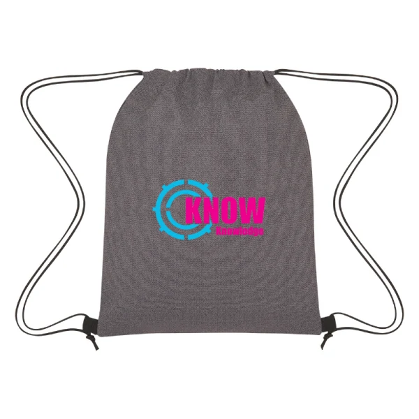 Heathered Non-Woven Drawstring Backpack