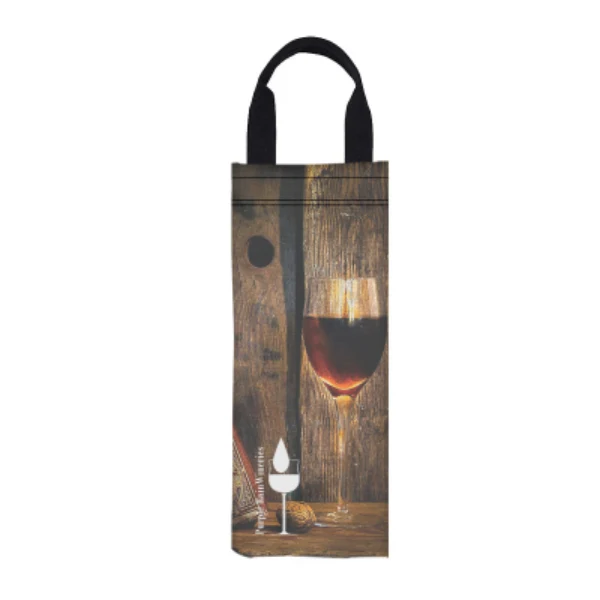 6in W X 16in H Canvas Wine Bag