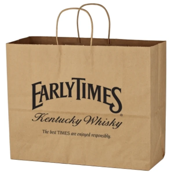 Kraft Paper Brown Shopping Bag - 16 x 12-1/2in