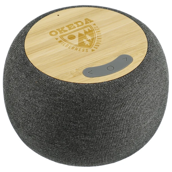 Garm Fabric & Bamboo Speaker with Wireless Charging
