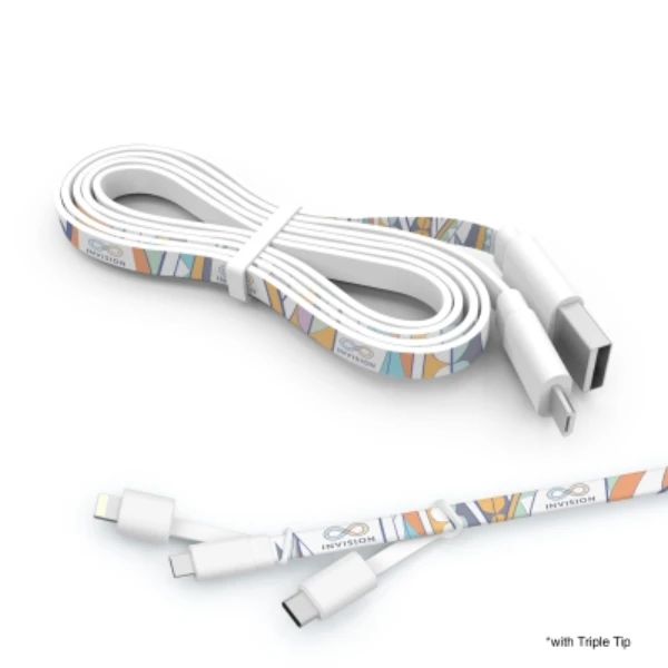 Powerstick 3 Foot Branded Triple Tip Cable