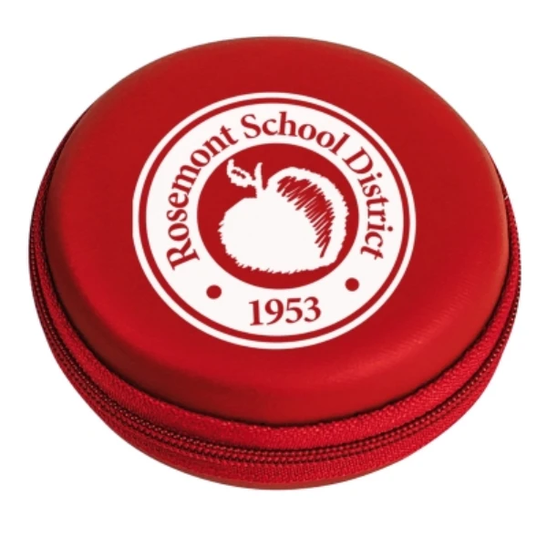 Round Zippered Electronics Travel Case