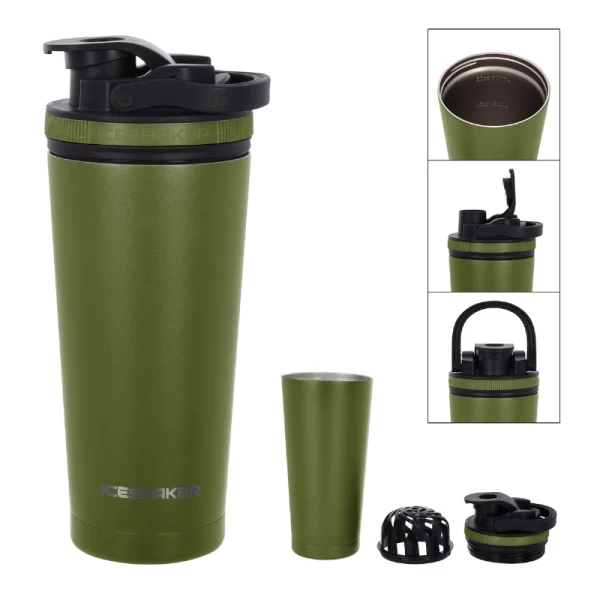 26 Oz. Stainless Steel Ice Shaker Promo Bottle
