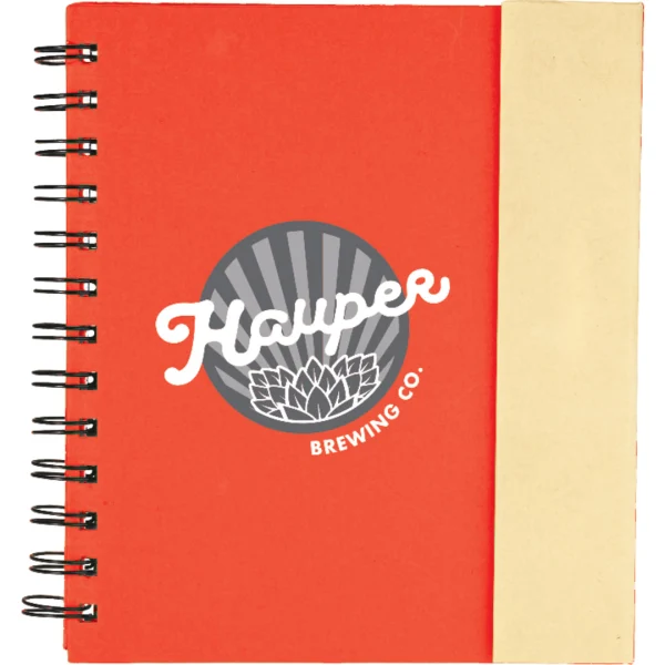6.5'' x 7'' Lock-it Spiral Notebook w/Pen