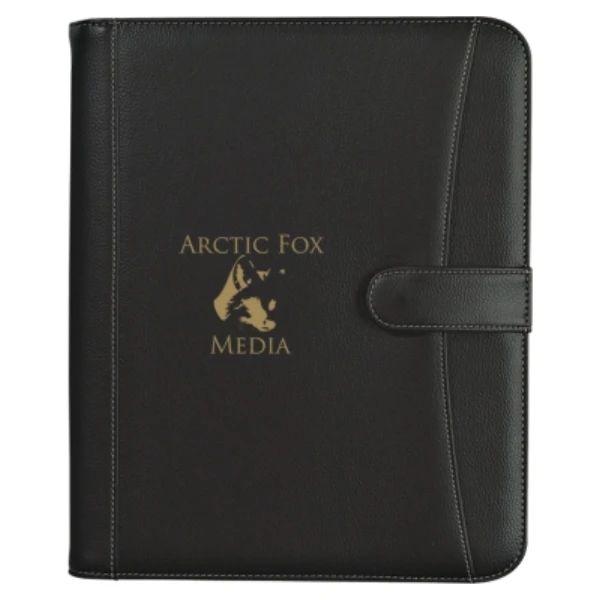 Pebble Grain Zippered Portfolio with Calculator