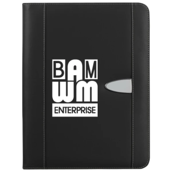 Eclipse Bonded Leather Zippered Portfolio with Calculator