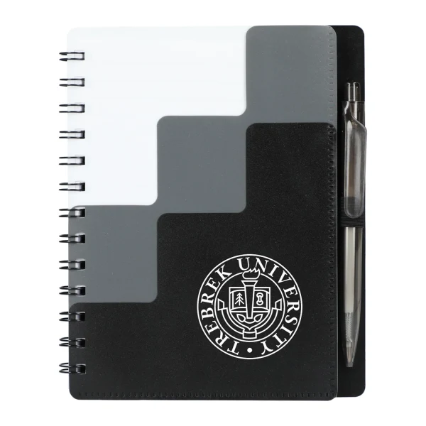 5'' x 7'' Recycled Pace Spiral Notebook w/pen