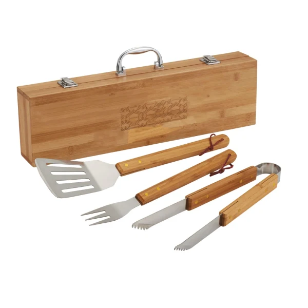 Grill Master 3pc Bamboo BBQ Set