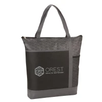 Chrome Non-Woven Zipper Convention Tote found in Events