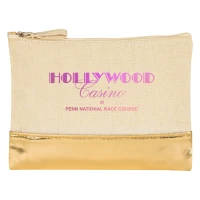 12 Oz. Cotton Cosmetic Bag With Metallic Accent found in Bags