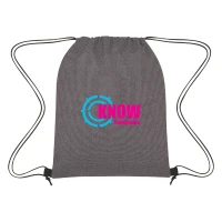 Heathered Non-Woven Drawstring Backpack found in Bags