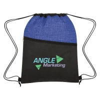 Crosshatch Two-Tone Non-Woven Drawstring Bag found in Bags