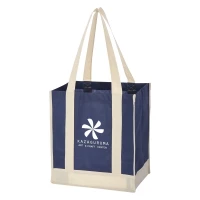 Non-Woven Two-Tone shopper Tote Bag found in Bags