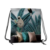 16in W X 18in H Canvas Drawstring Backpack found in Bags