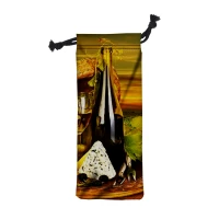 6in W X 15.5in H Wine Drawstring Bag found in Bags