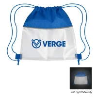 Reflective Heathered Frost Drawstring Bag found in Bags