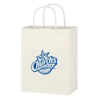 Kraft Paper White Shopping Bag - 8 x 10-1/4in found in Bags