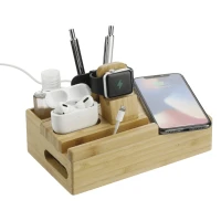Bamboo Fast Wirelsss Charging Dock Station found in Technology