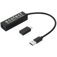 Aluminum 4-Port USB 3.0 Hub with Type C Adapter found in Technology