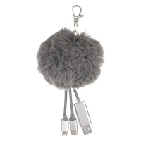 3-In-1 Pom Puff Charging Cable found in Technology