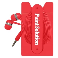 Phone Wallet With Earbuds found in Technology
