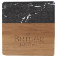 Black Marble and Wood Coaster Set found in Eco