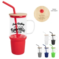 32 Oz. Evelyn Glass Tumbler With Handle found in Drinkware