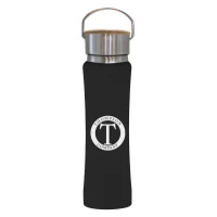 25 Oz. Hampton Stainless Steel Bottle With Bamboo Lid found in Drinkware