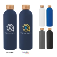32 Oz. Viviane Stainless Steel Bottle With Bamboo Lid found in Drinkware