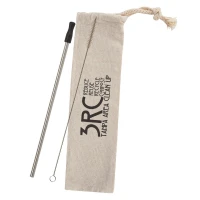 Stainless Straw Kit With Cotton Pouch found in Drinkware