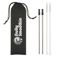 2-Pack Stainless Steel Straw Kit found in Drinkware