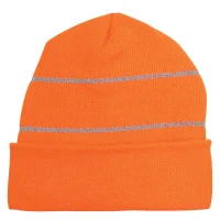 Knit Cuff Beanie With Reflective Stripes found in Apparel