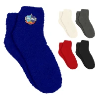 Fuzzy Socks With Woven Patch found in Apparel