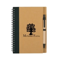 Eco-Inspired Spiral Notebook & Pen found in Office