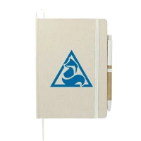 5'' x 7'' Organic Cotton Bound Notebook w/Pen found in Office