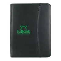 Leather Look Zippered Portfolio with Calculator found in Office