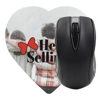 Heart Shaped Computer Mouse Pad - Dye Sublimated found in Technology