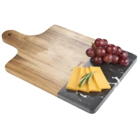 Black Marble and Wood Cutting Board found in Home & Garden